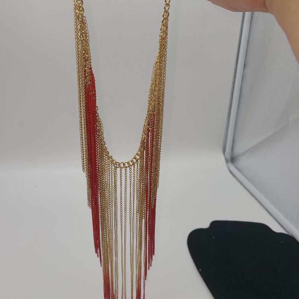 Gennaro Boho Bib Fringe Necklace - Picture 7 of 9